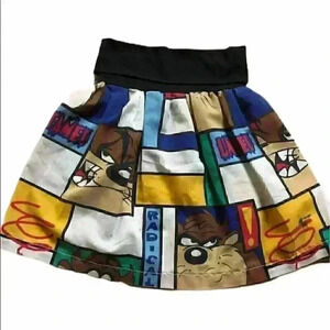 Vtg fabric Looney tunes Festival skirt girl